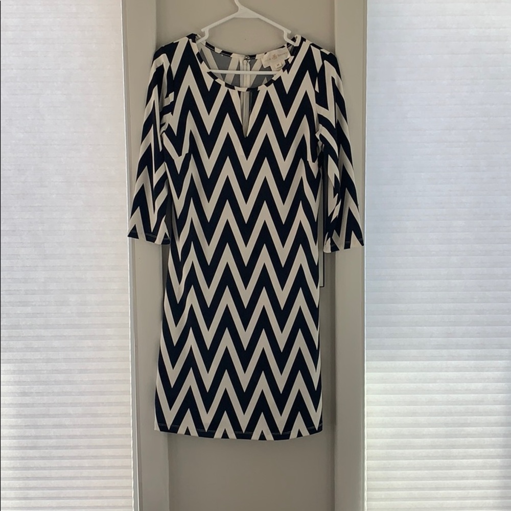 NWOT. Black and white dress,
